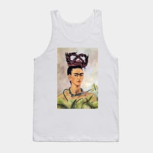 Frida Kahlo Self Portrait with Braid 1941 Art Print Mexican Painter Surrealism Magic Realism Naïve Tank Top